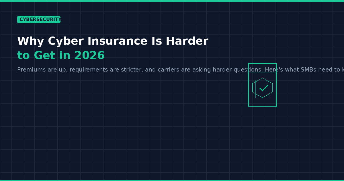 Why Cyber Insurance Is Harder to Get in 2026